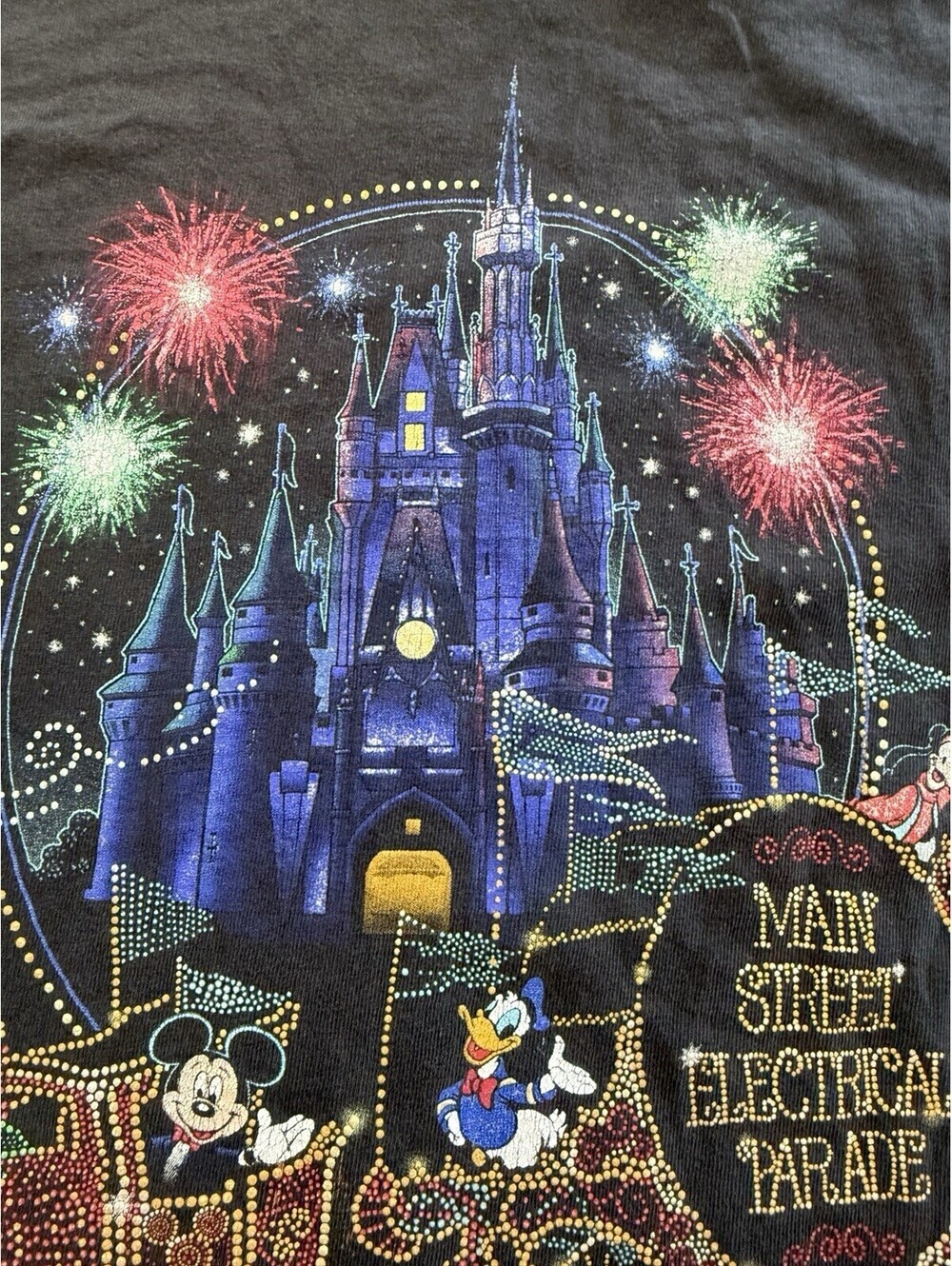 Vintage 1999 Walt Disney World Main Street Electrical Parade T Shirt XL Mickey - Picture 8 of 16
